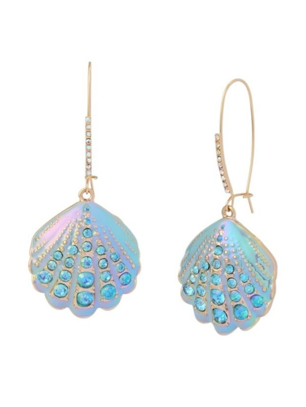Betsey Johnson Sirens Cove Shell Dangle Earrings